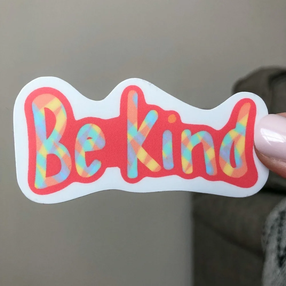 Be Kind Sticker, Bright Neon Sticker - Picture 3 of 4
